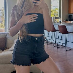 American Eagle Black Denim Shorts